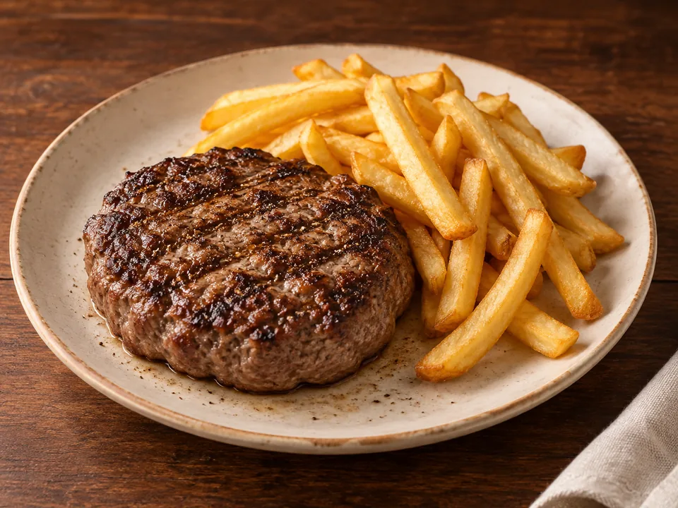Hamburger 300g con Patatine — immagine illustrativa